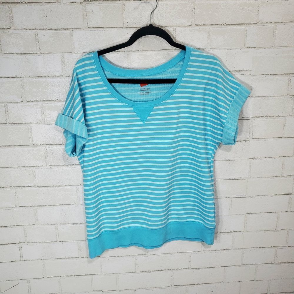Hanes stripe short sleeve top